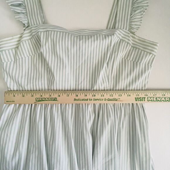 Gal Meets Glam Maxi Dress  12 Jasmine Ruffle Tier Maxi Green Stripe Cottagecore - Picture 14 of 16